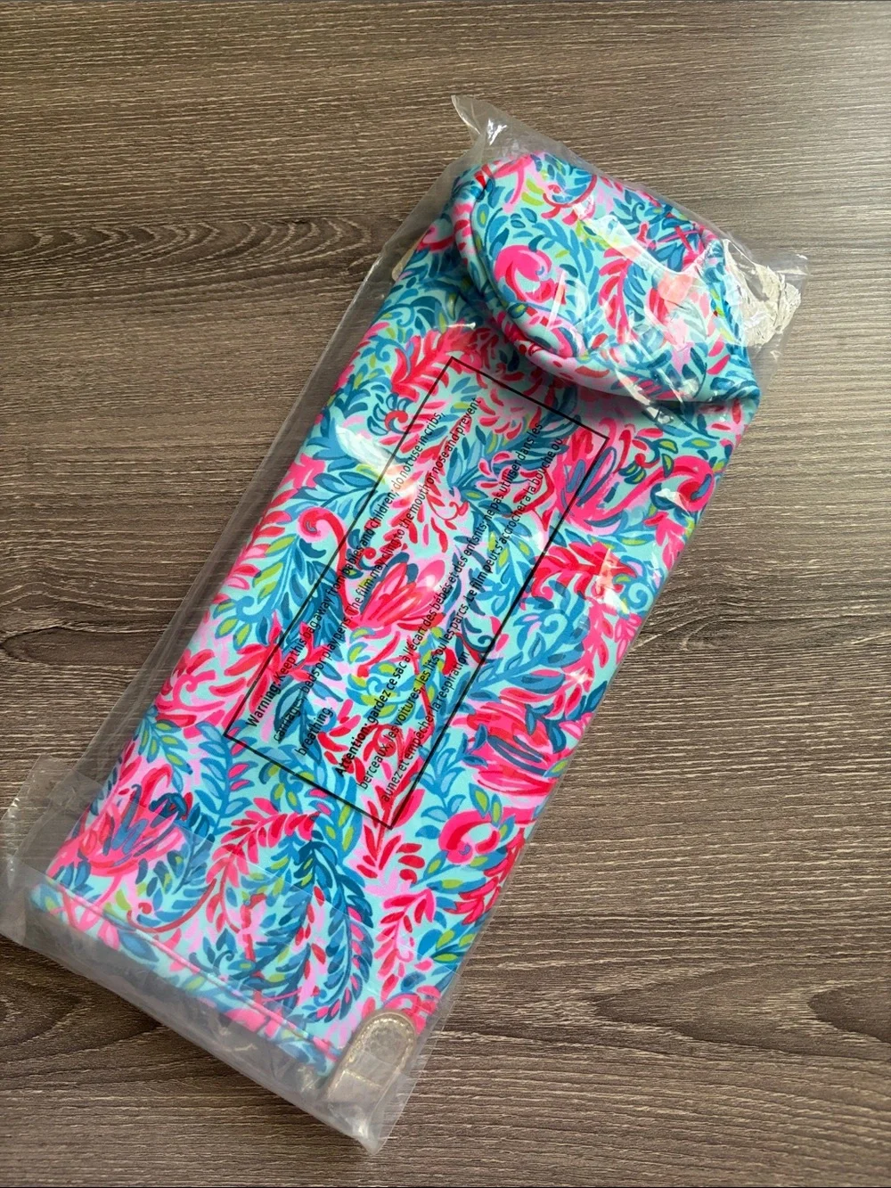 NWT Lilly Pulitzer Wine Bag Surf Blue Flim Flam